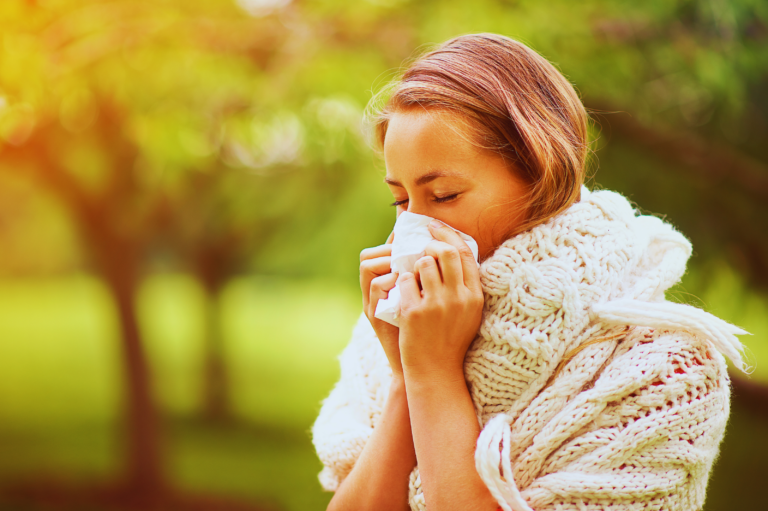 Women suffering from Seasonal allergies-not only winters but even fall allergies are very common in Rosenberg Tx